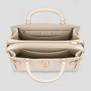 Gold‑Accent Structured Handbag